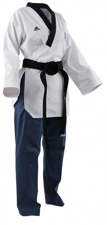 adidas Poomsae Taekwondopak Dames Wit/Licht Blauw ADITPAF01