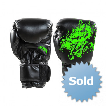 Exclusieve Joya Kickbokshandschoen - Neon Groene Draak - PU