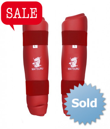 Matsuru 04240 Shinguard Scheenbeschermer rood-S